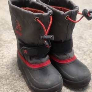Kamik Kids' Gray and Red Snow Boots